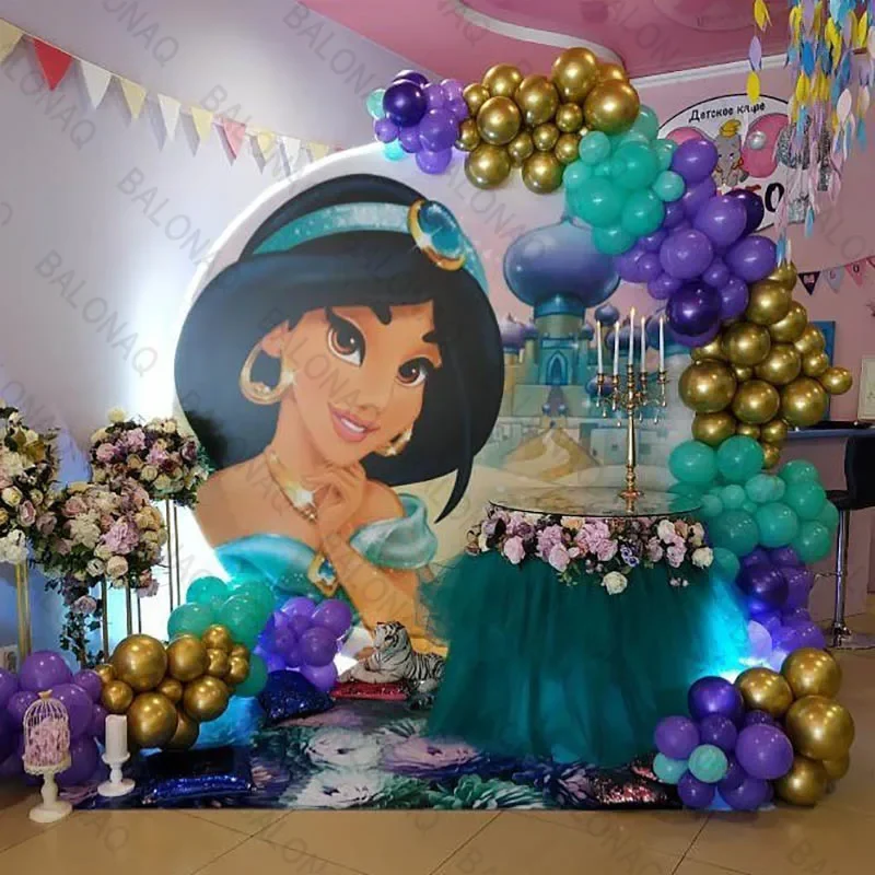 115Pcs Disney Aladdin Princess Jasmine Theme Balloon Garland Arch Kit Decorazioni Per Feste Di Buon Compleanno Forniture Per Baby Shower