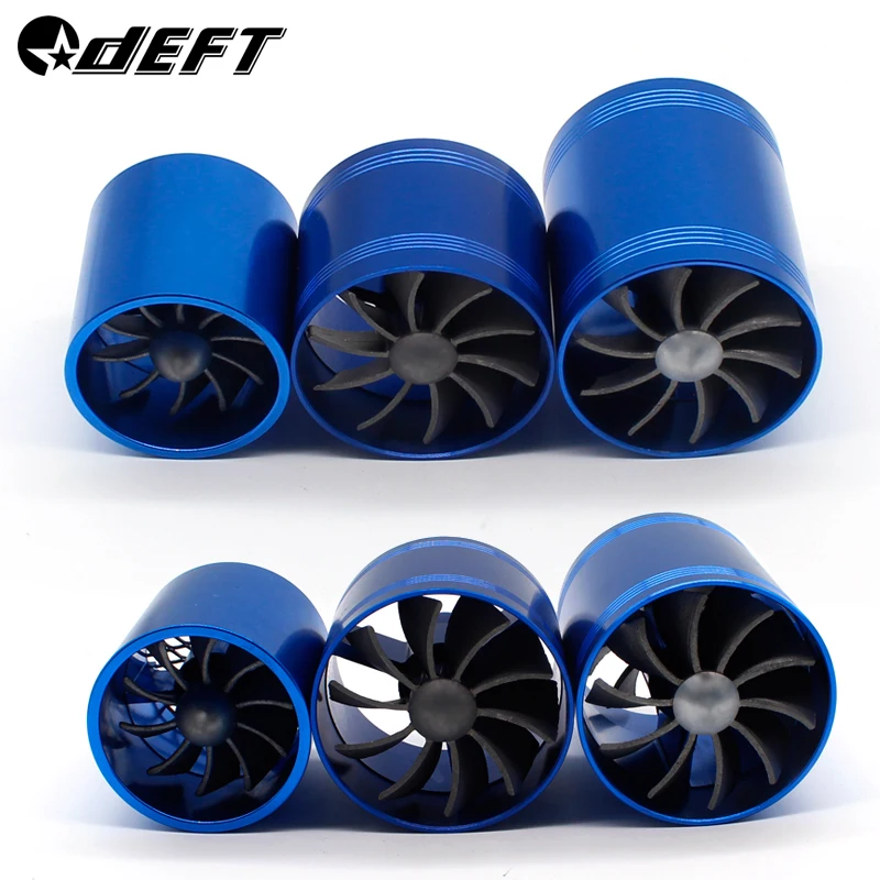 Deft Car Auto Supercharger Turbonator Double Turbine Turbo Charger Ventola Di Aspirazione Dell'Aria Fuel Gas Saver Per Audi Ford Toyota Nissan
