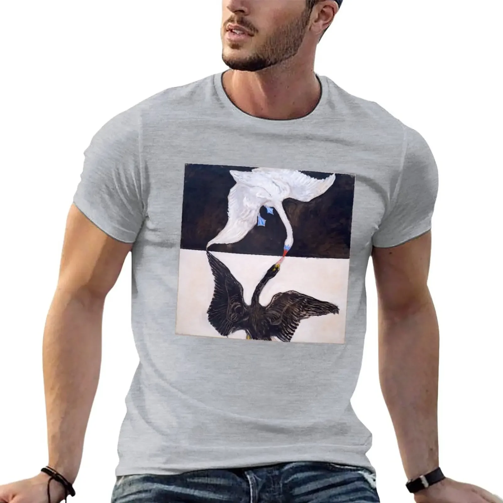 The Swan No. 1 Group Ix Suw - Hilma Af Klint T-Shirt Abbigliamento Estetico Customs Progetta Le Tue Felpe, Uomo