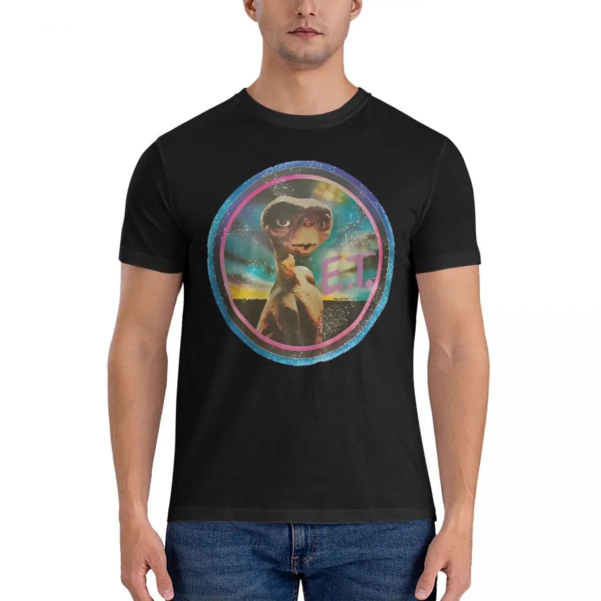 Humor Iron Transfer 80 T-Shirt Uomo Girocollo 100% Cotone T-Shirt Et T-Shirt Manica Corta Abbigliamento Originale