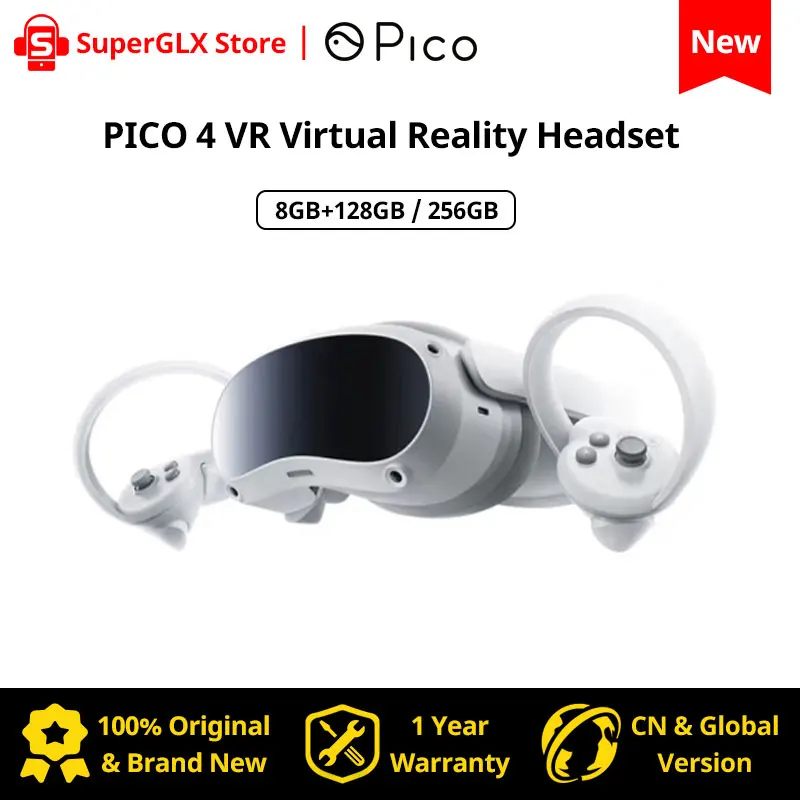 In Stock Cuffie Pico 4 Vr 128Gb/256Gb Pico4 Cuffie Per Realtà Virtuale All-In-One Occhiali 3D Vr Per Giochi Metaverse E Stream