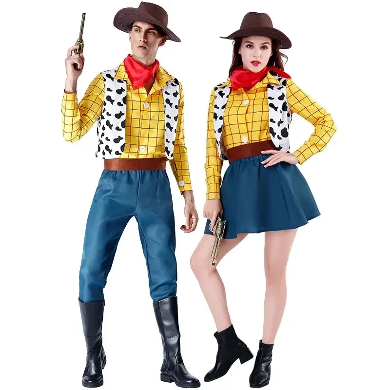 Adult Sheriff Woody Costume Toy Story Halloween Party Toy Cosplay Story Woody For Girls Costume Da Palcoscenico Set Completo