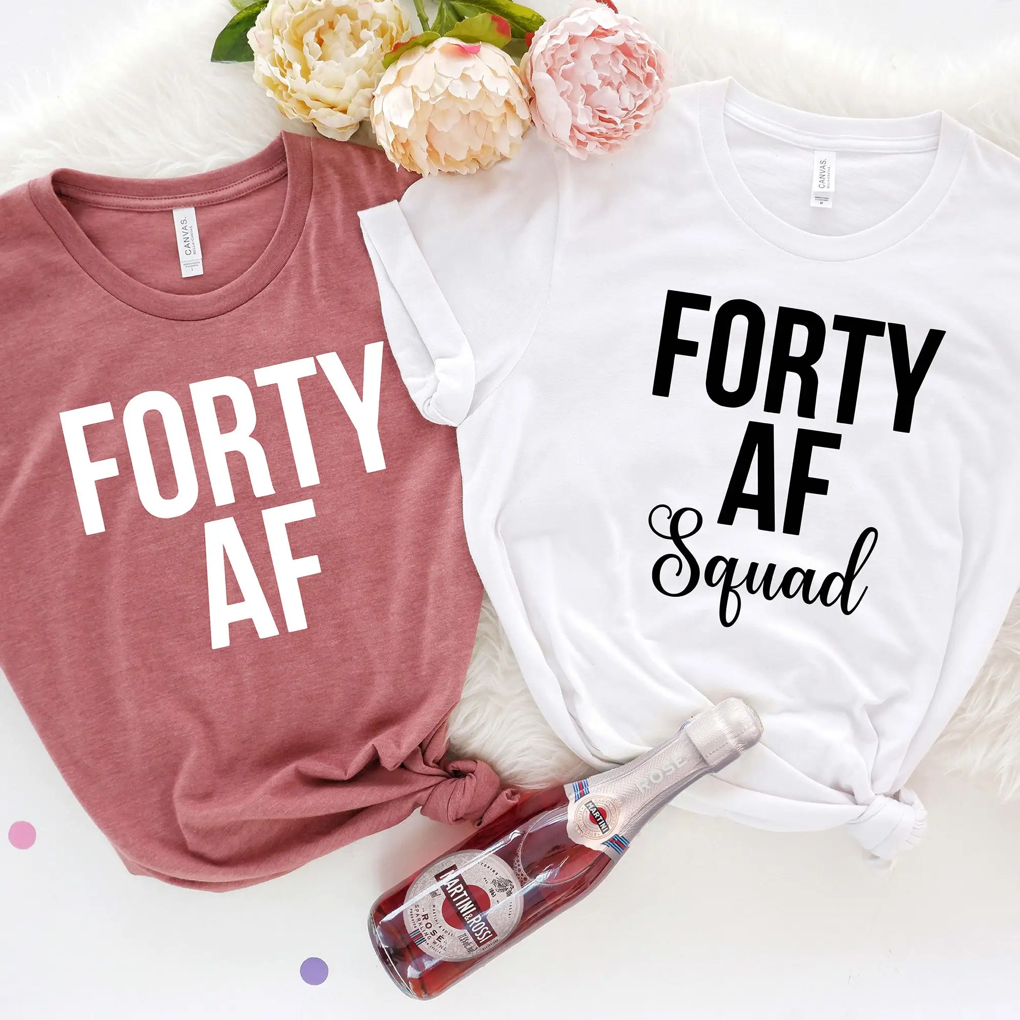 Forty Af T Shirt Squad Birthday Party 40Th Matching