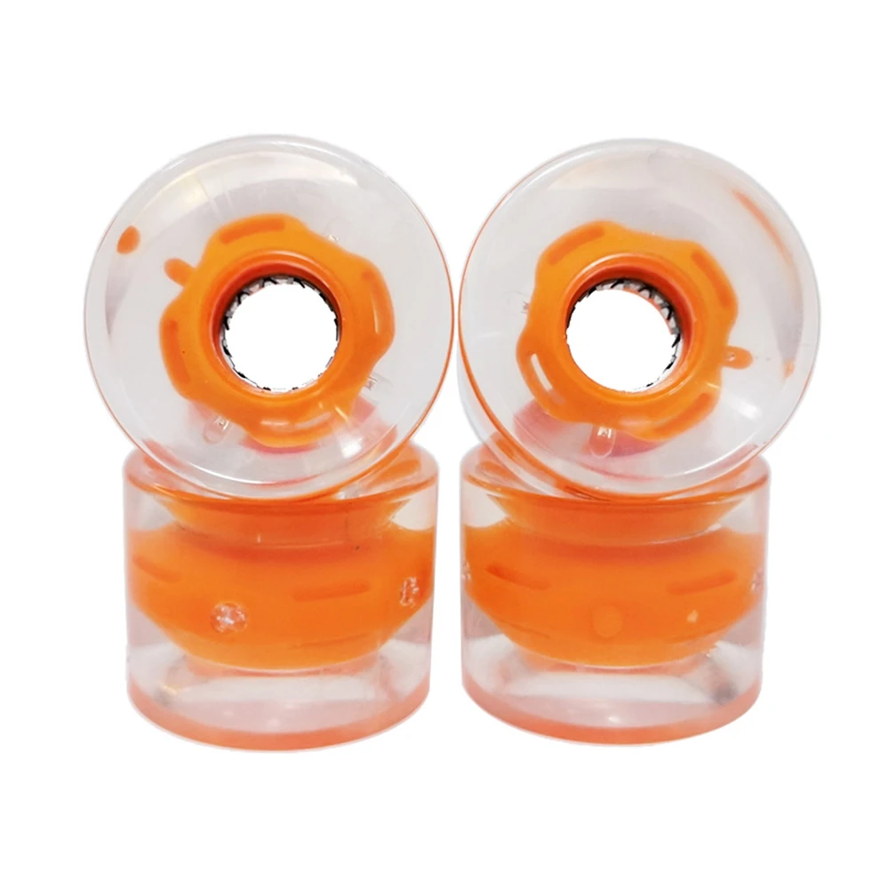 4 Pezzi Skateboard Wheel 80A Penny Board Wheel Pu Rulli Lampeggianti Per Longboard Skateboard 3