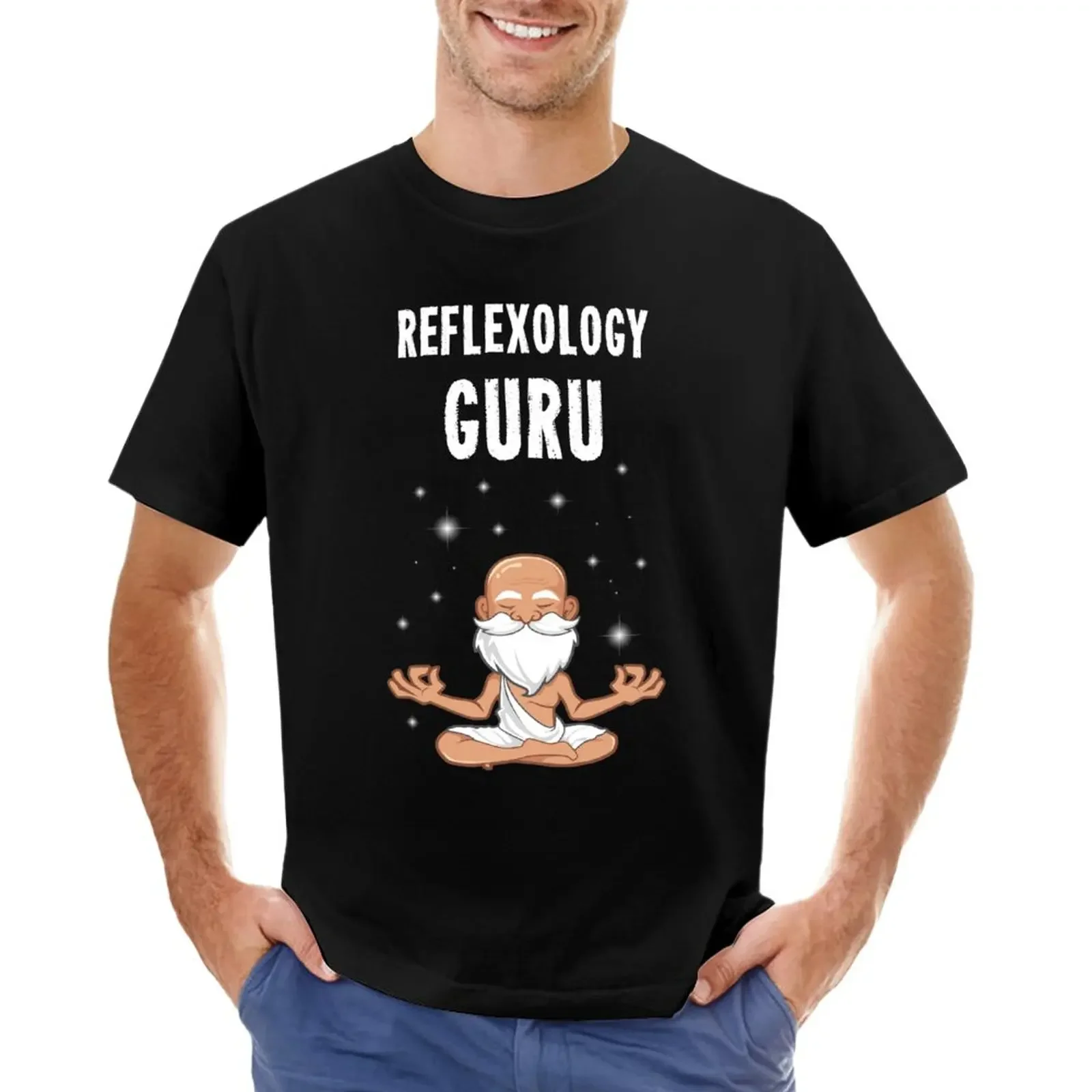 T-Shirt Reflexology Guru Abbigliamento Estetico Doganale Magliette Pesanti Per Uomo