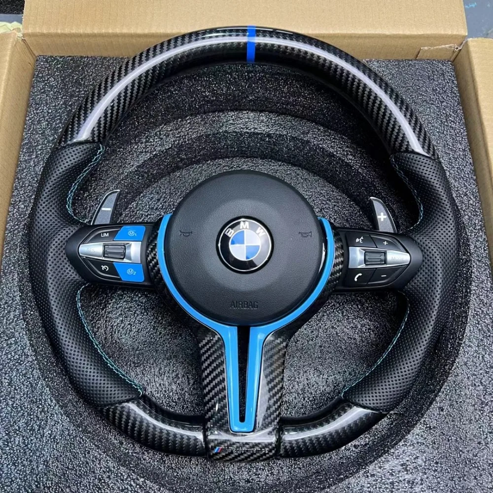 Fibra Di Carbonio A Secco Con Volante Airbag Per Bmw 3 4 5 Serie F30 F10 F15 F16 F06 F32 F26 F25 E46 Volante Stile Sportivo