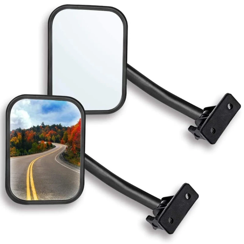 Door Off Mirror For Jeep Wrangler Tj Jk 4X4 Off-Road Morror Rectangular Mirrors Side View Mirror, 2 Pack