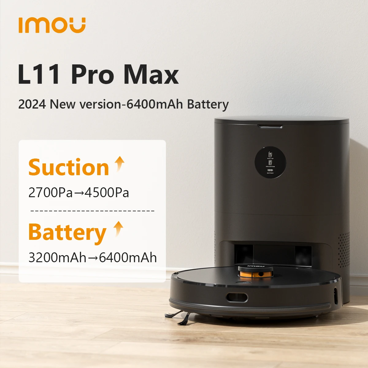 Imou Self-Empty L11 Pro Max Aspirapolvere Robot Aspiratore Friegasuelos 6400Mah Elettrodomestico Robot Intelligente