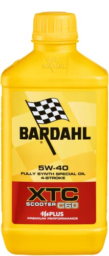 Bardahl - Olio Motore Xtc C60 Scooter 5W-40 Per Scooter E Maxi-Scooter 4 Tempi, Contrasta La Formazione Dei Depositi Garantendo La Massima Pulizia Del