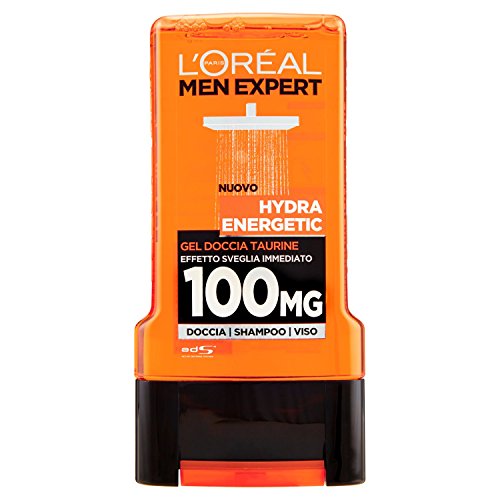 L'Oréal Paris Men Expert Hydra Energetic Gel Doccia Uomo, Taurina Effetto Sveglia Immediato, 300 Ml
