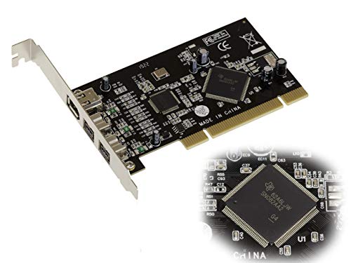 Kalea-Informatique Scheda Controller Pci Firewire 800 E 400 Ieee1394A E Ieee1394B Su Slot Pci A 2+1 Uscite Con Chipset Ti Sn082Aa2.