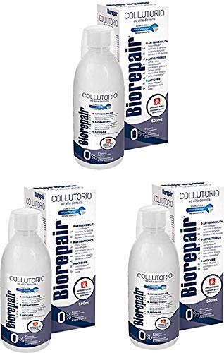 Biorepair:" Collutorio" Mouthwash With Antibacterical - 500Ml/16.9 Fl.Oz - Pack Of 3
