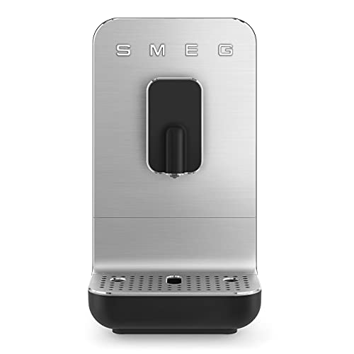 Smeg, Macchina Da Caffè Espresso Automatica Bcc11Blmeu, Macinacaffè Integrato, Sistema Thermoblock, Serbatoio Acqua Da 1,4 L, Cassetto Raccogligocce R