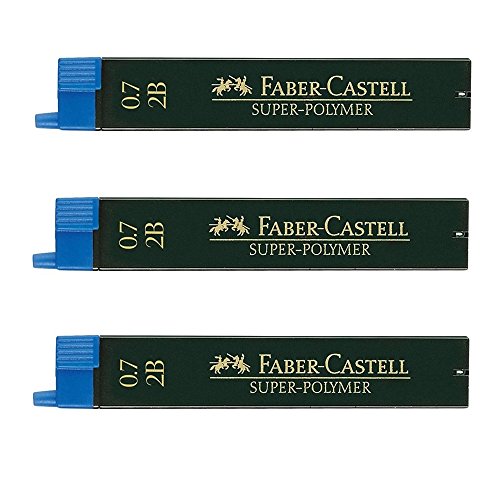 Faber-Castell 0,7 Mm 2B Super-Polymer Fineline Mines Leads (3 Confezioni Da 12)