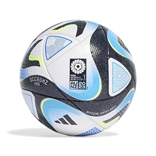 Adidas Unisex - Adulto Pallone Da Calcio Oceaunz Pro, Top:White/Collegiate Navy/Bold Blue/Bright Blue Bottom:Lucid Lemon F23/Silver Met., Ht9011, 5