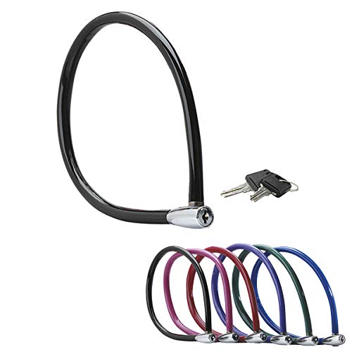 Master Lock Lucchetto Bici [Chiaivi] [55 Cm Cavo] [Esterno] [Colore Casuale] 8630-F - Ideale Per Proteggere Bicicletta, Skateboard, Passeggino, Falcia