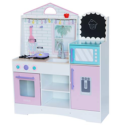 Kidkraft Cucina Giocattolo In Legno Dreamy Delights Con Accessori Per Pentole E Cibo Giocattolo, Giochi Per Bambini 3+ Anni, 10119