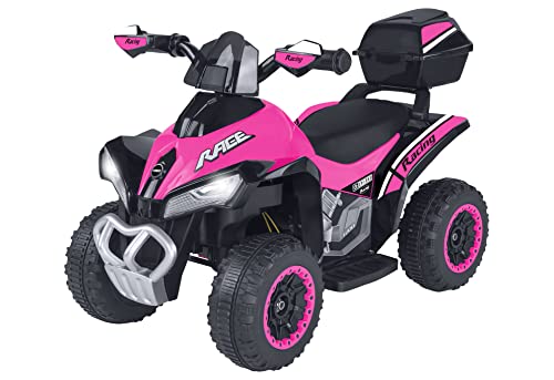 Espidko - Quad Race Elettrico Per Bambini Rosa, 6V 4,5Ah, Motore 1X15W - Globo Giocattoli - 41719