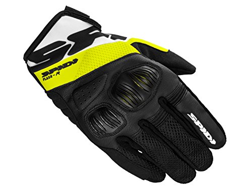 Spidi, Flash-R Evo, Guanti Moto Per Uomo, Protettivi E Resistenti, Guanti Moto Estivi Impermeabili E Antiscivolo, Con Touchscreen Capacitivo, Peso Med