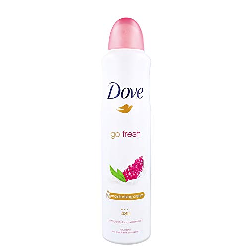 6 X Dove Natural Go Fresh Spray Melograno Deodorante Corpo