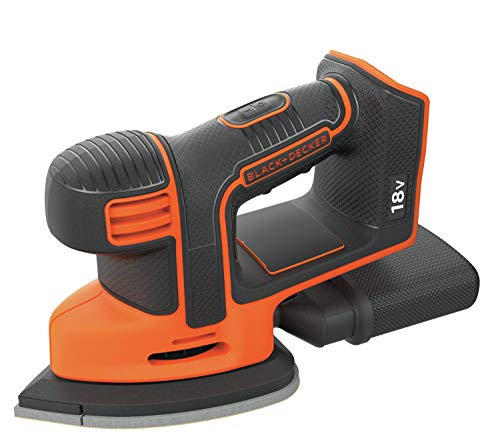 Black+Decker Bdcds18N-Xj Mouse Levigatrice Di Precisione Fili Senza Batteria, Nero