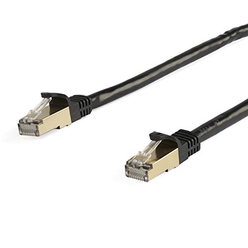 Startech.Com Cavo Di Rete Ethernet Rj45 Cat6A Da 10M - Nero - Cavo In Rame - Cavo Network (6Aspat10Mbk)