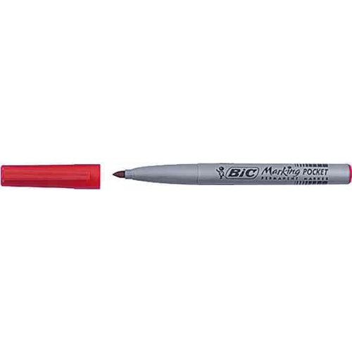 Permanent Marker 1445 Bic - Rosso - Tonda - 1,1 Mm - 820900 (Conf.12)