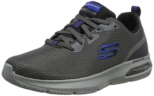 Skechers Dyna-Air, Scarpe Da Ginnastica Uomo, Grigio Charcoal Mesh Black Trim Ccbk, 39.5 Eu