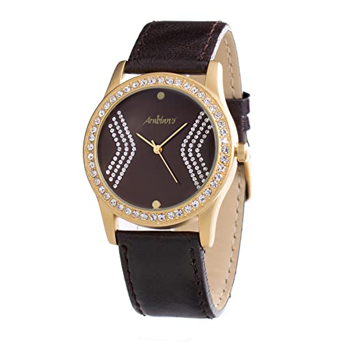 Arabians Orologio Unisex Analogico Al Quarzo Con Cinturino Pelle Di Vitello Dba2086M