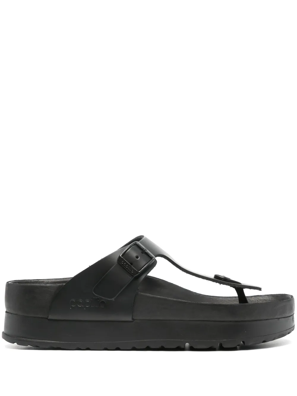 Birkenstock Gizeh papillio leather sandals - Nero