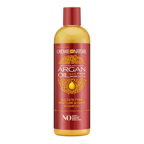 Creme Of Nature Argan Oil Sulfate-Free Moisture & Shine Shampoo, Shampoo Senza Solfati All'Olio Di Argan, 350 Ml