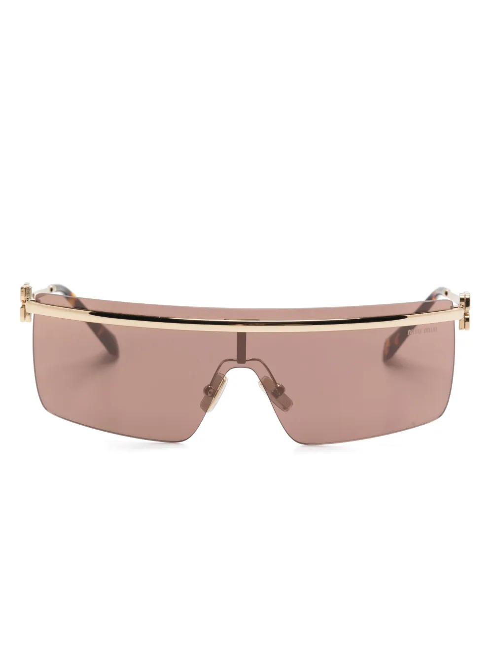 Miu Miu Eyewear shield-frame sunglasses - Oro