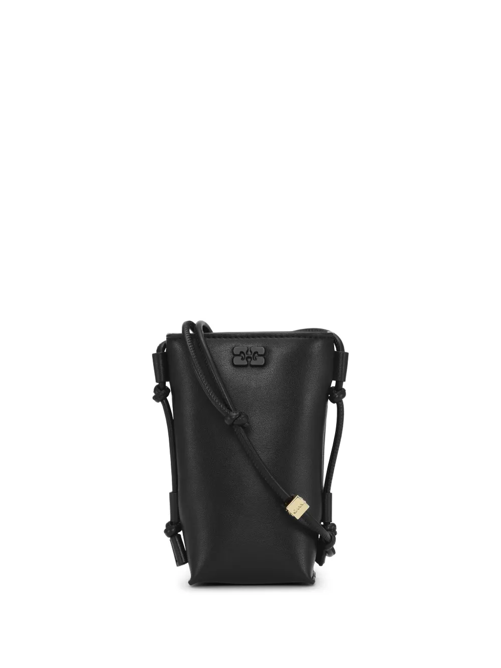 GANNI leather crossbody bag - Nero