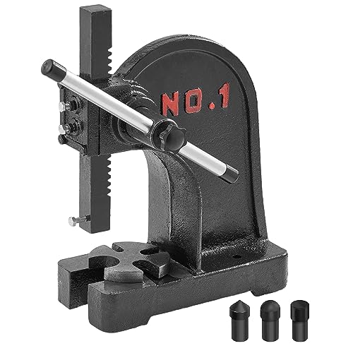 Vevor Arbor Press, 1 Ton Manuale Arbor Press, 5.9 "Altezza Massima, Ghisa Heavy Duty Manuale Desktop Arbor Press, Pressa Manuale Di Precisione Per Sta
