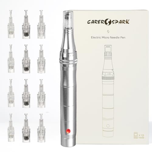 Carer Spark, Micro Ago Elettrico Da 0,25 Mm A 2 Mm, Con 5 Cartucce Wireless Usb, Ricaricabili, Anti-Invecchiamento, Rimozione Delle Rughe, Rassodament