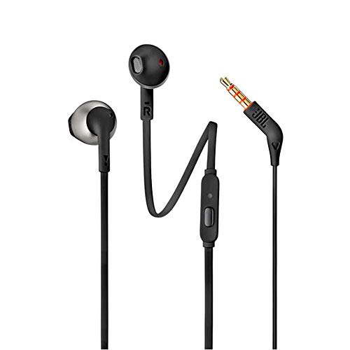 Cuffie T205 Black - Pure Bass - Drivers 12.5Mm - Cavo Piatto - Func. Mani Libere - Ergonoma Comfort-Fit Jbl