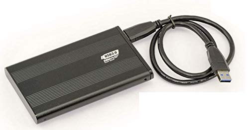 Kalea-Informatique Custodia Usb In Alluminio Nero Per Disco Rigido Sata 2.5" Per Laptop. Collegamento Usb3 5G