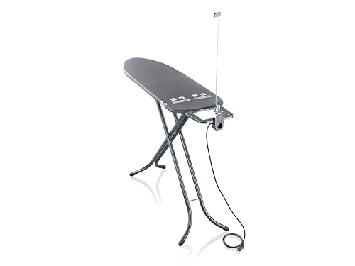 Leifheit Air Board M Plus Black Asse Da Stiro Per Ferro Da Stiro A Vapore, Tavolo Da Stiro Ultraleggero, Piano Da Stiro A Vapore Per Ottenere I Miglio