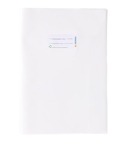 Herma Quaderni Plastica Din A4 Gedeckt Con Rafia Struttura, 1 Pezzi 4 Gedeckt Mit Baststruktur, 1 Stück Bianco