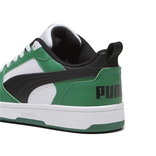 Puma Rebound V6 Lo Jr, Sneaker Unisex - Adulto, Puma White Puma Black Archive Green, 36 Eu