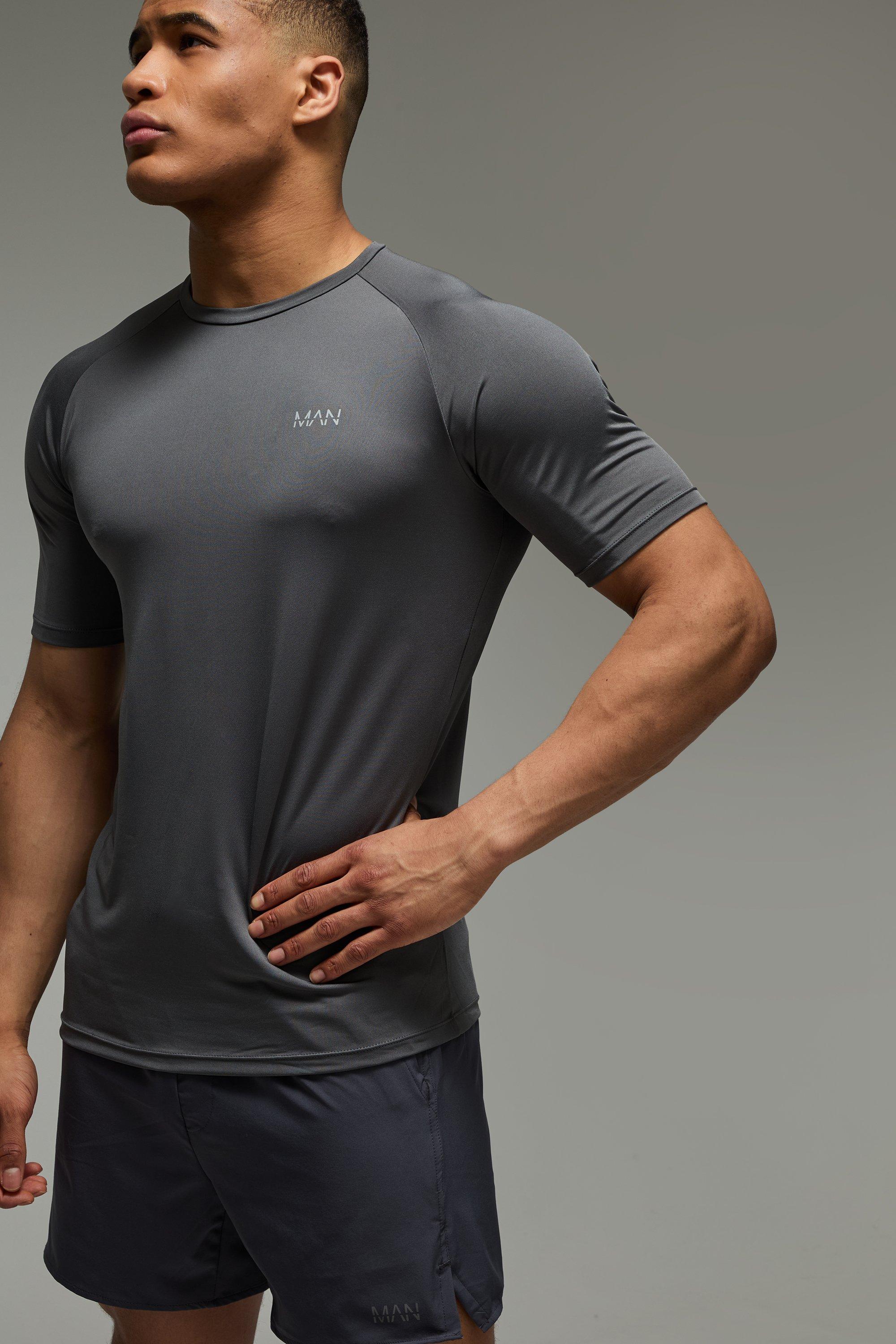 Man Active Raglan T-shirt, Grigio