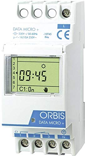 Orbis Data Micro + 230 Vac Interruttore Orario Digitale 1 Relè Temporizzatore