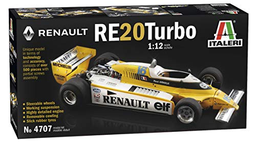 Italeri - Renault Re20 Turbo Scala 1:12 Automobili Modellismo, Modello In Plastica Da Assemblare E Pitturare, 4707