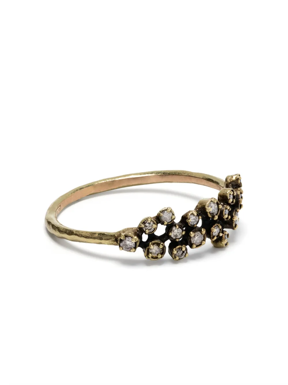 Noguchi 14kt yellow gold Tsubu #1172 diamond band ring - Oro