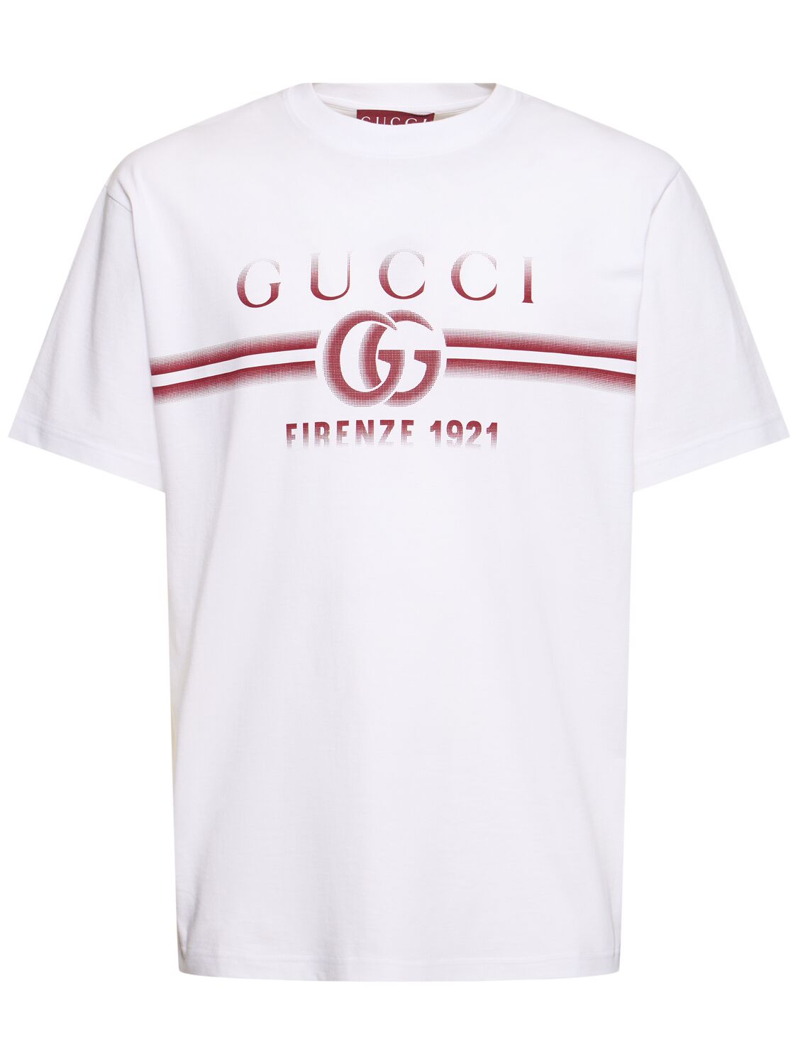 T-Shirt Gucci In Jersey Di Cotone Con Stampa