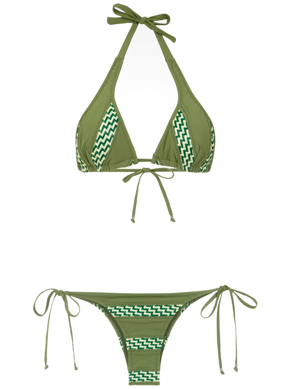 Amir Slama panelled bikini set - Verde