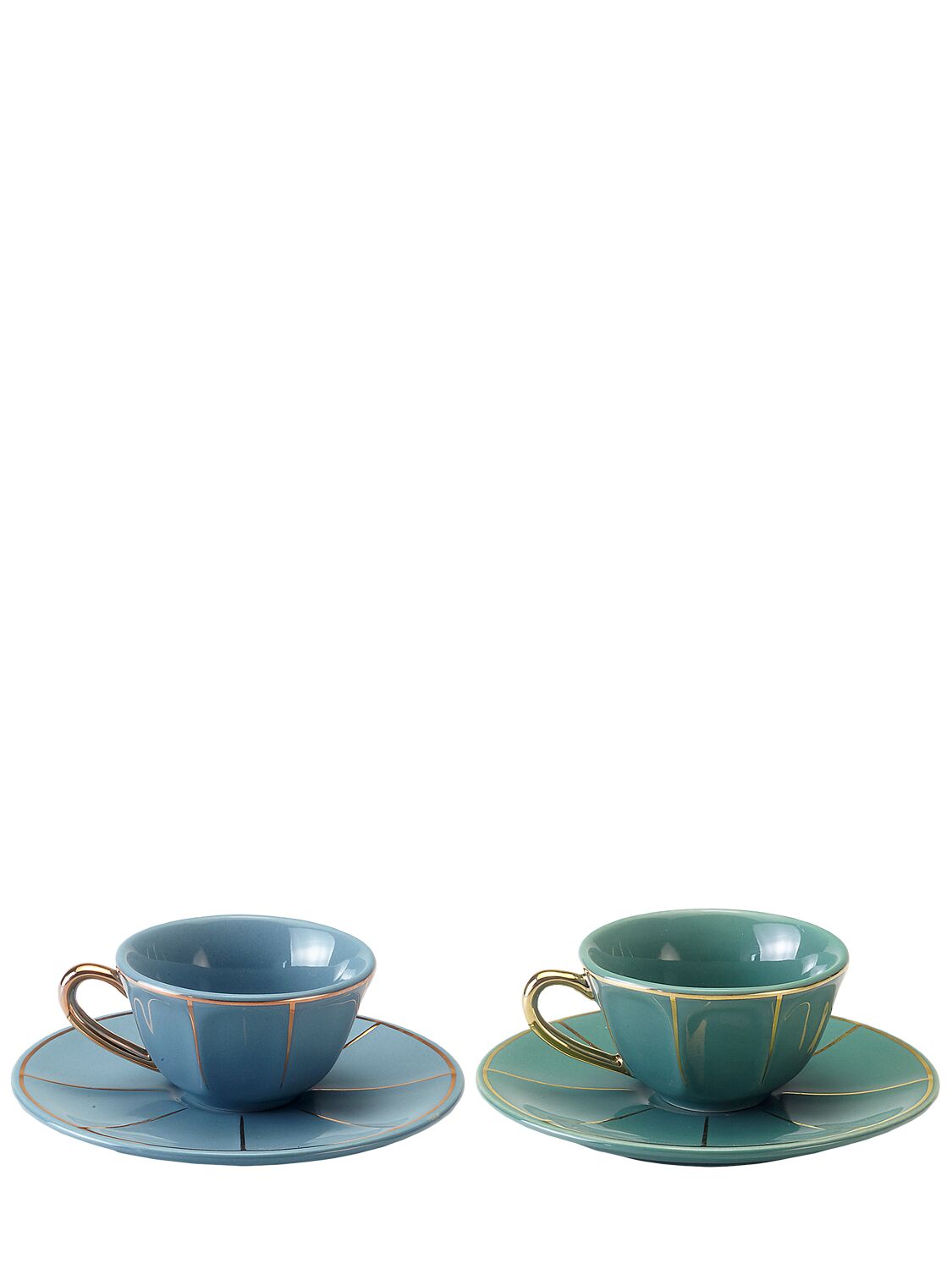 Set Of 4 Coffee Cups & Saucers