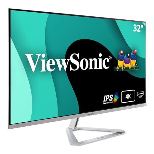 Viewsonic Vx Series Vx3276-4K-Mhd Monitor Piatto Per Pc 81,3 Cm (32") 3840 X 2160 Pixel 4K Ultra Hd Led Argento