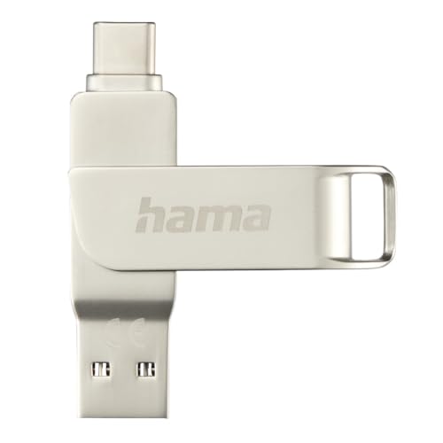 Hama Chiavetta Usb C-Rotate Pro, Usb-C 3.1/3.0, 256Gb, 100Mb/S, Argento