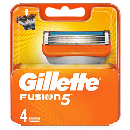 Gillette Fusion5, Confezione Da 4 Ricambi, Fino A 1 Mese Di Rasatura Con 1 Lametta
